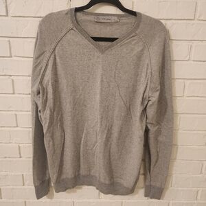 Scott James Mens Gray V-Neck Sweater